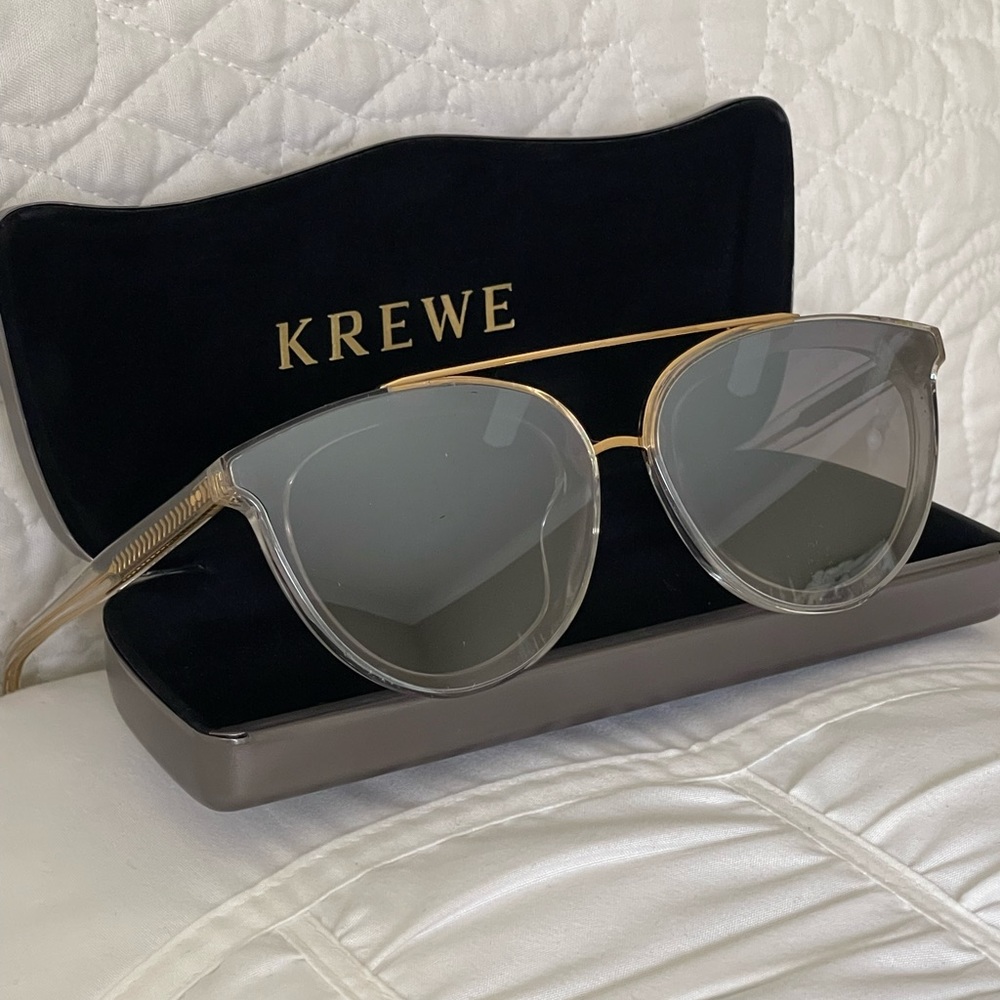 KREWE Clio Nylon Crystal 24K Sunglasses, Used